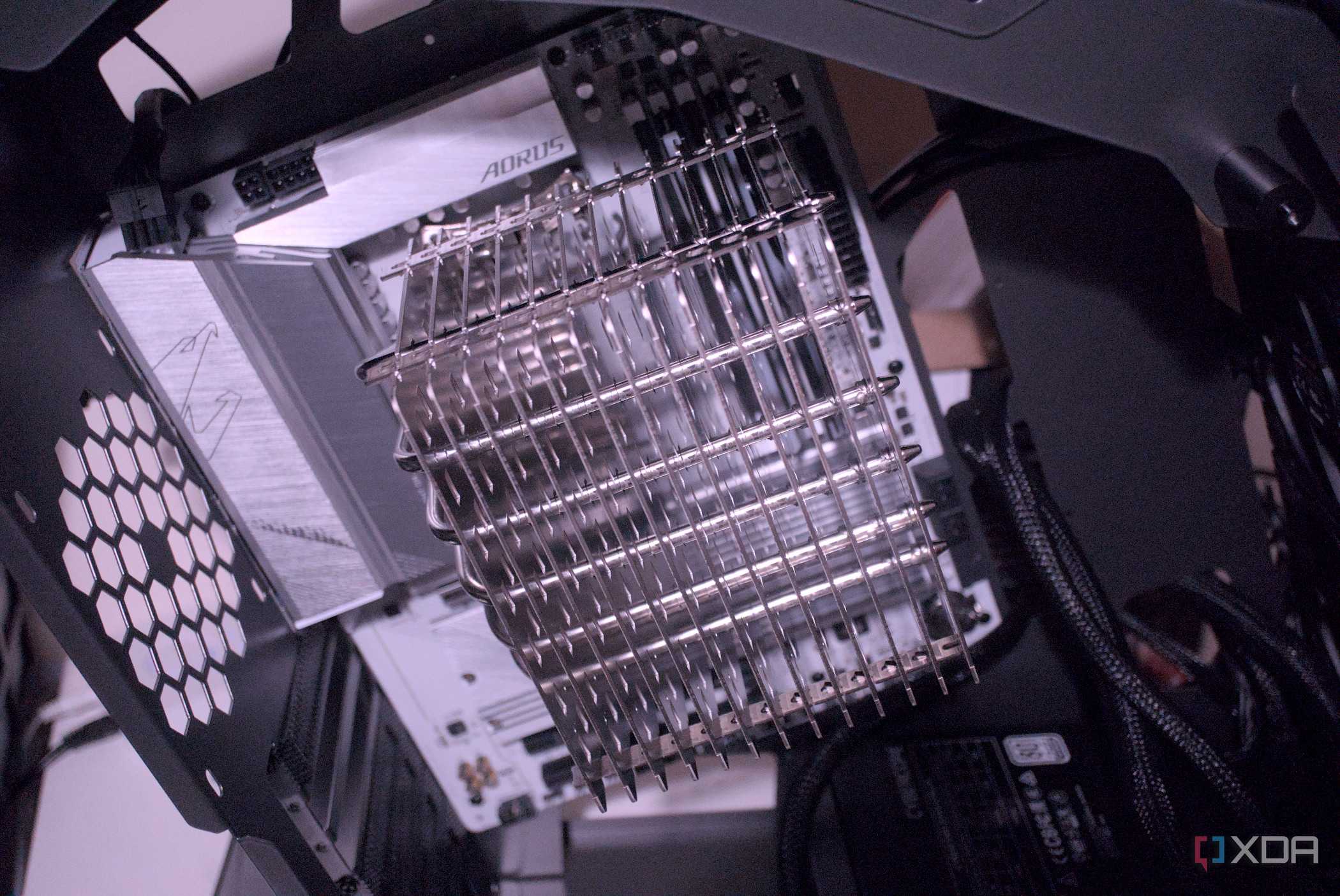 Angled view of the Noctua NH-P1 installed