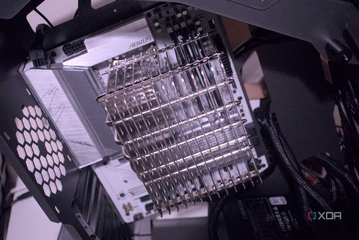 Angled view of the Noctua NH-P1 installed