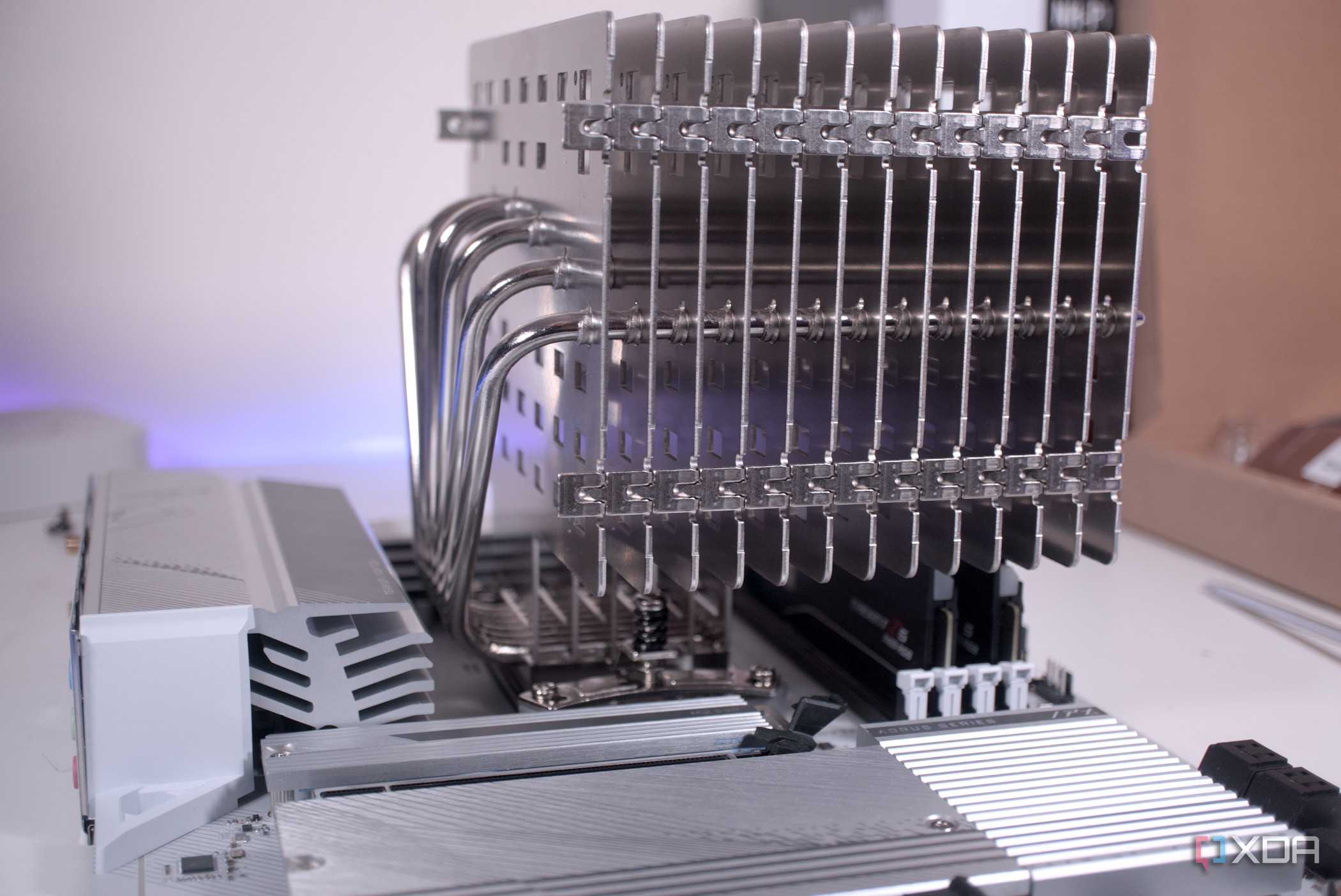 Side view of the Noctua NH-P1 installed
