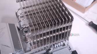 Close-up view of the Noctua NH-P1 installed