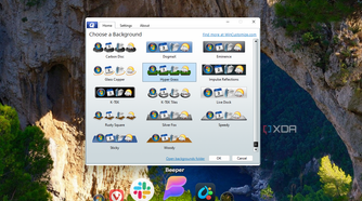 Screenshot of customization options in Objectdock