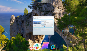Screenshot of a Windows 11 PC running ObjectDock with very large zoomed icons