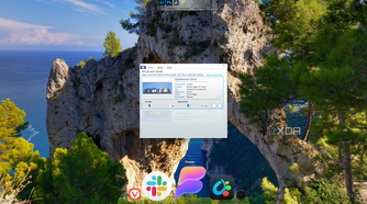 Screenshot of a Windows 11 PC running ObjectDock with very large zoomed icons