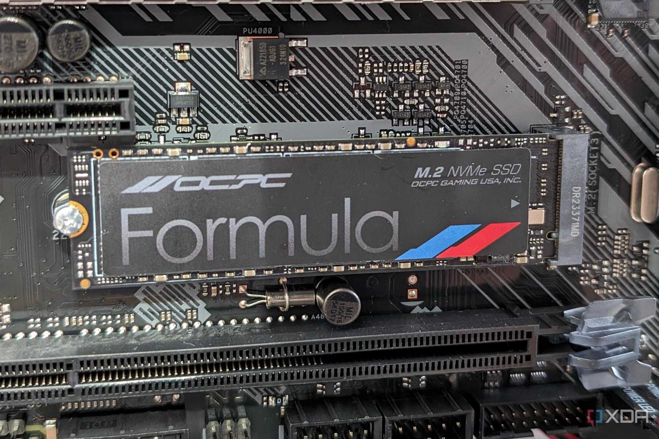 ocpc m2 ssd installed in asus motherboard