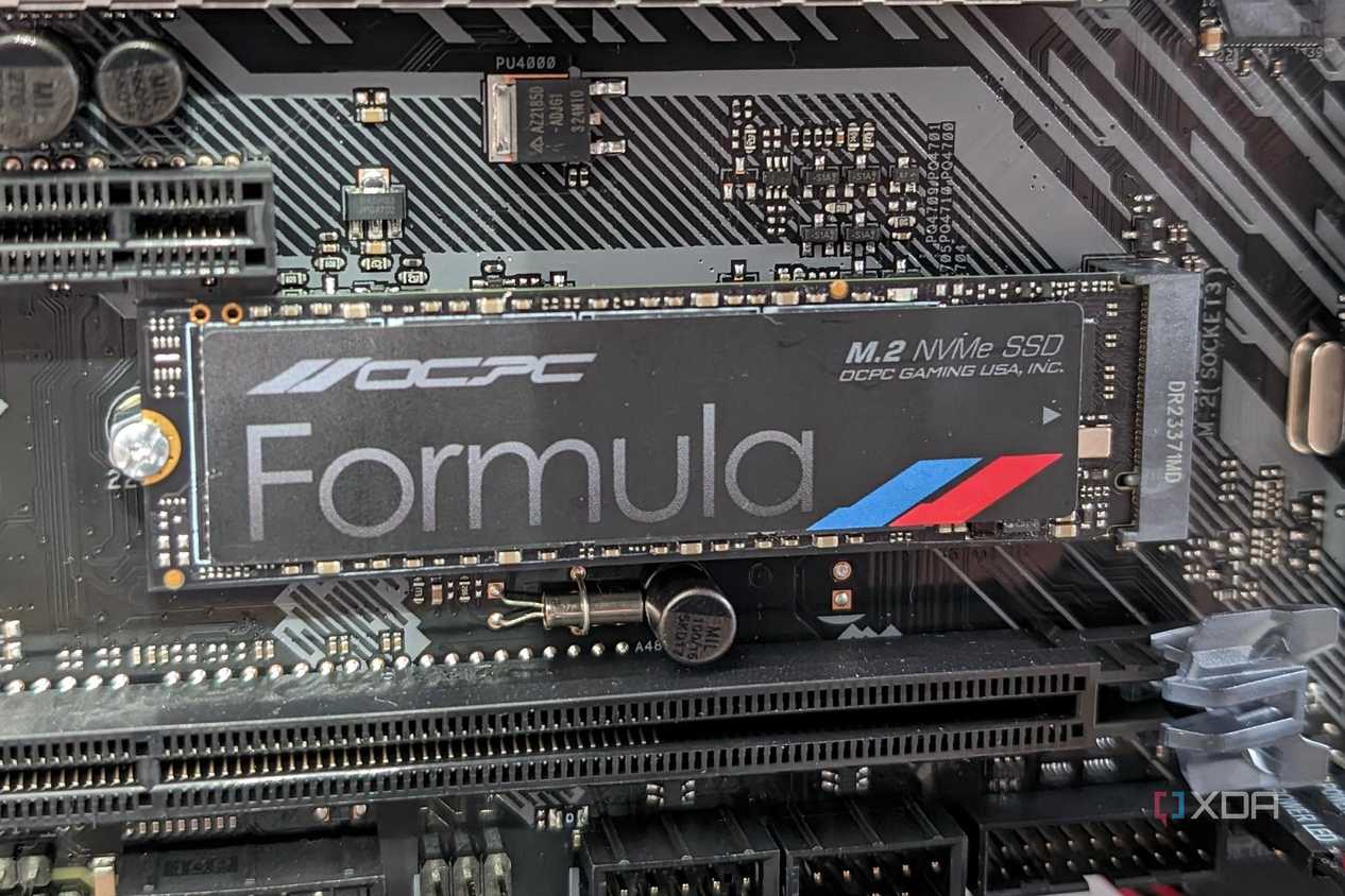 ocpc m2 ssd installed in asus motherboard