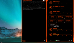 Screenshot of the OneXCOnsole overlay with the game trainer feature open