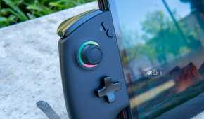 The left-side controller on the One XPlayer X1 with an RGB ring light