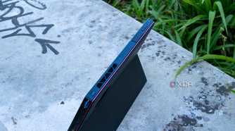 Overhead view of the One XPlayer X1 standing up