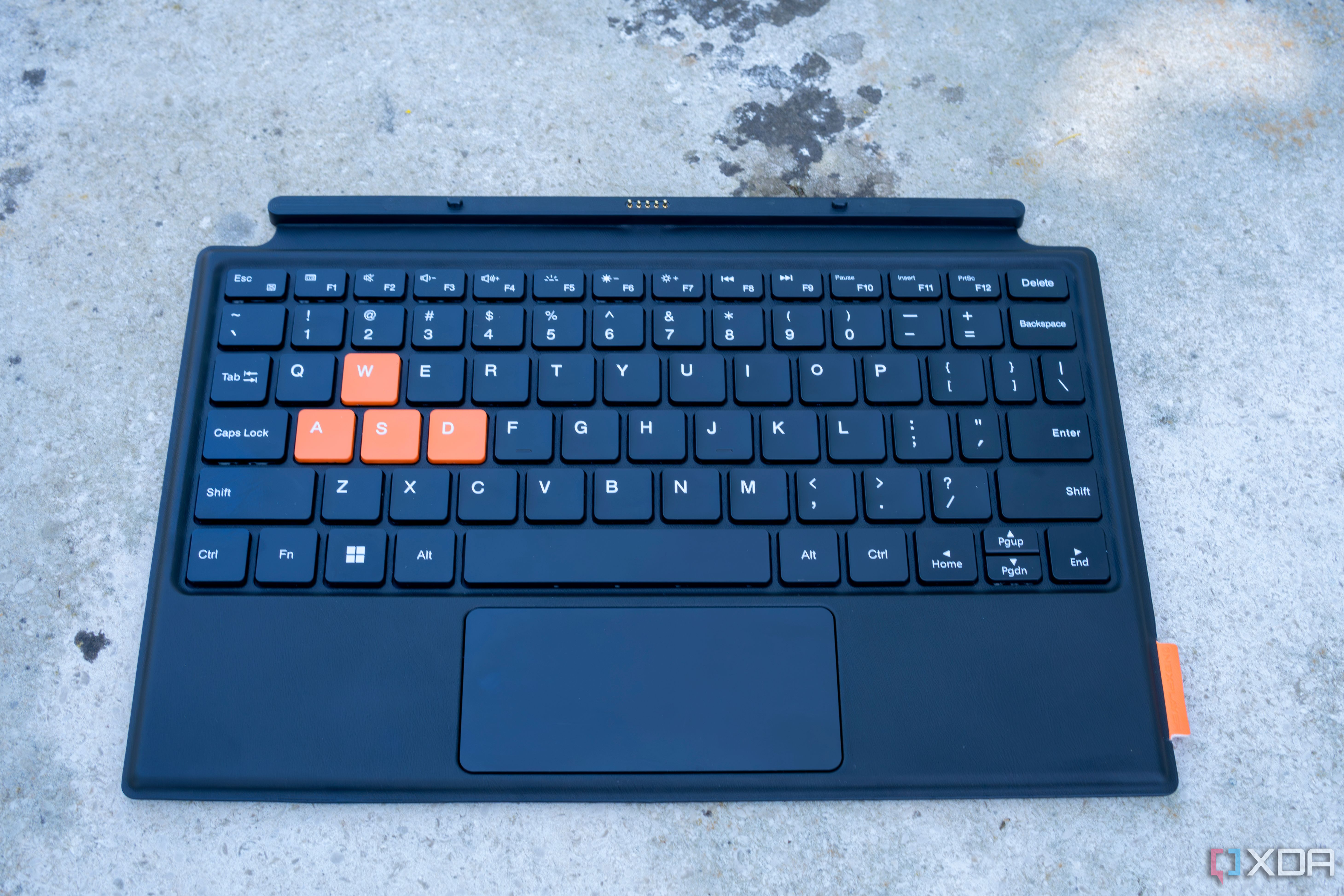 Tilted view of the One XPlayer X1 keyboard cover