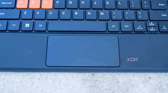 Close-up of the touchpad on the One XPlayer X1 keyboard cover