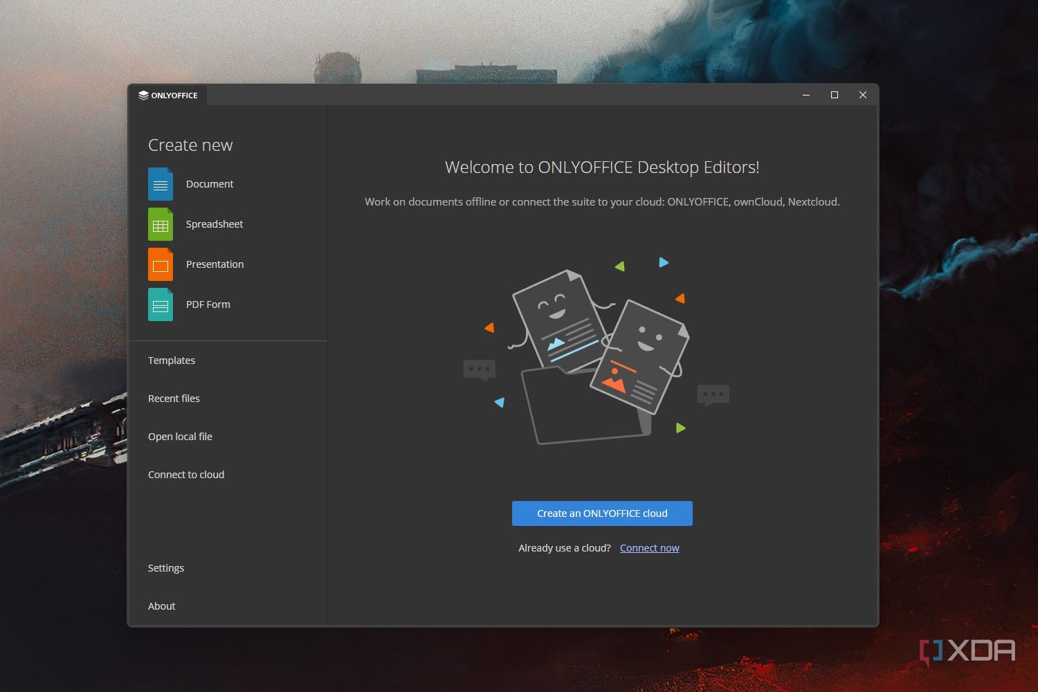 Screenshot of the OnlyOffice app running on Windows 11