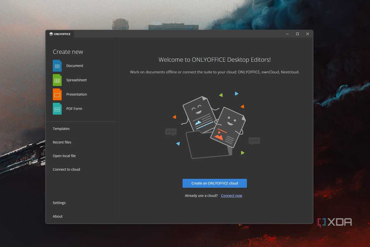 Screenshot of the OnlyOffice app running on Windows 11
