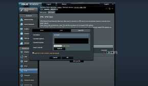 ASUS Router web interface screenshot that shows the OpenVPN setup window.