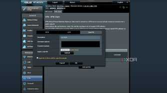 ASUS Router web interface screenshot that shows the OpenVPN setup window.