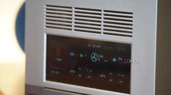 The small touchscreen on the Ayaneo Mini PC AM02.