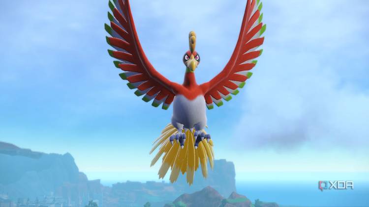 Screenshot of Pokémon Violet showing Ho-oh