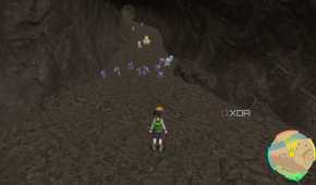 Screenshot of a Pokémon Violet showing multiple Pokémon in front of the main character