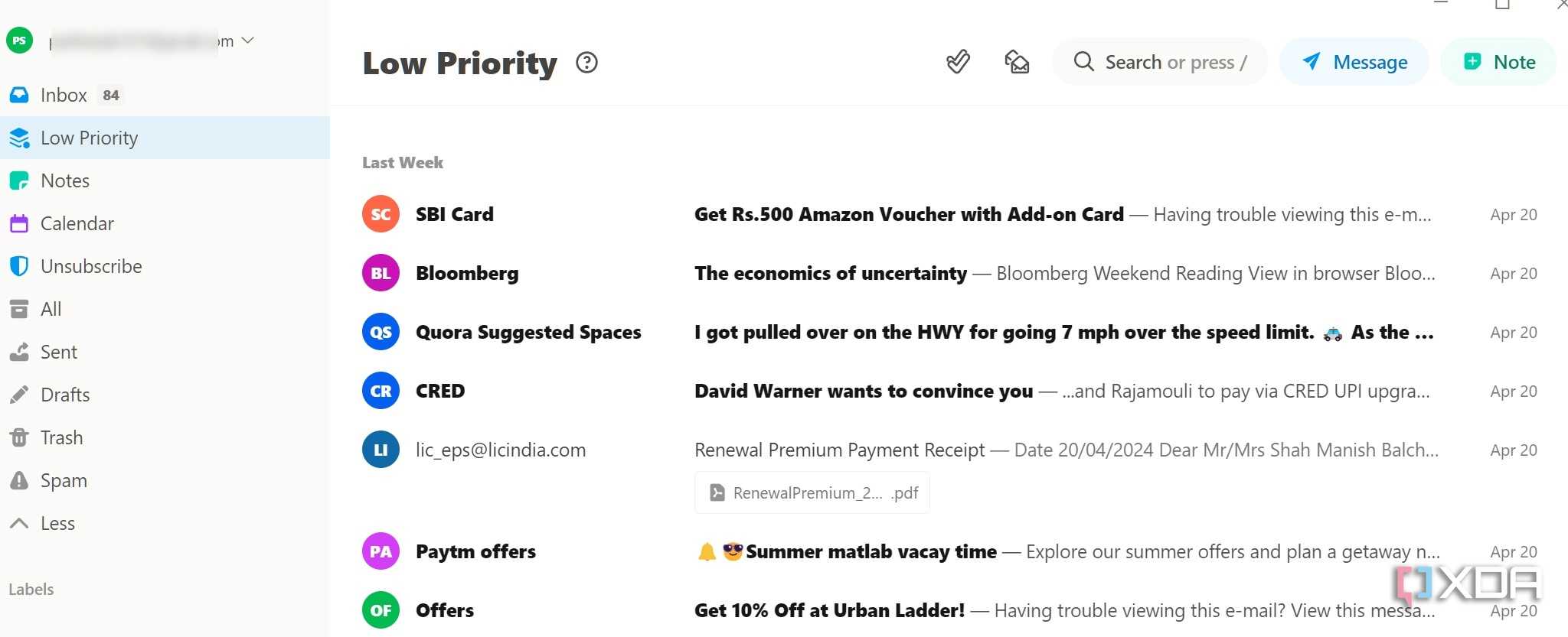 Two bird low priority