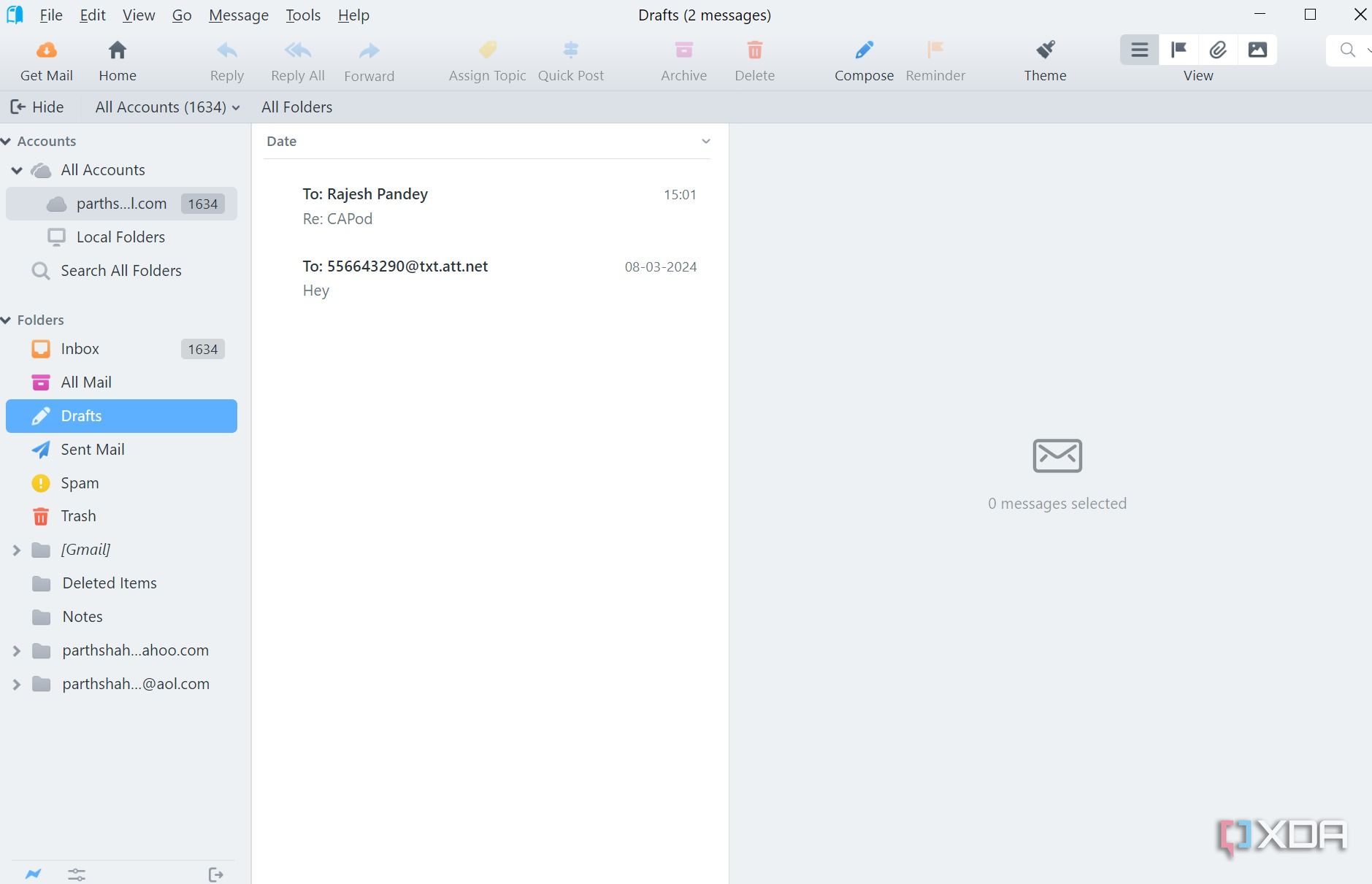 Postbox drafts