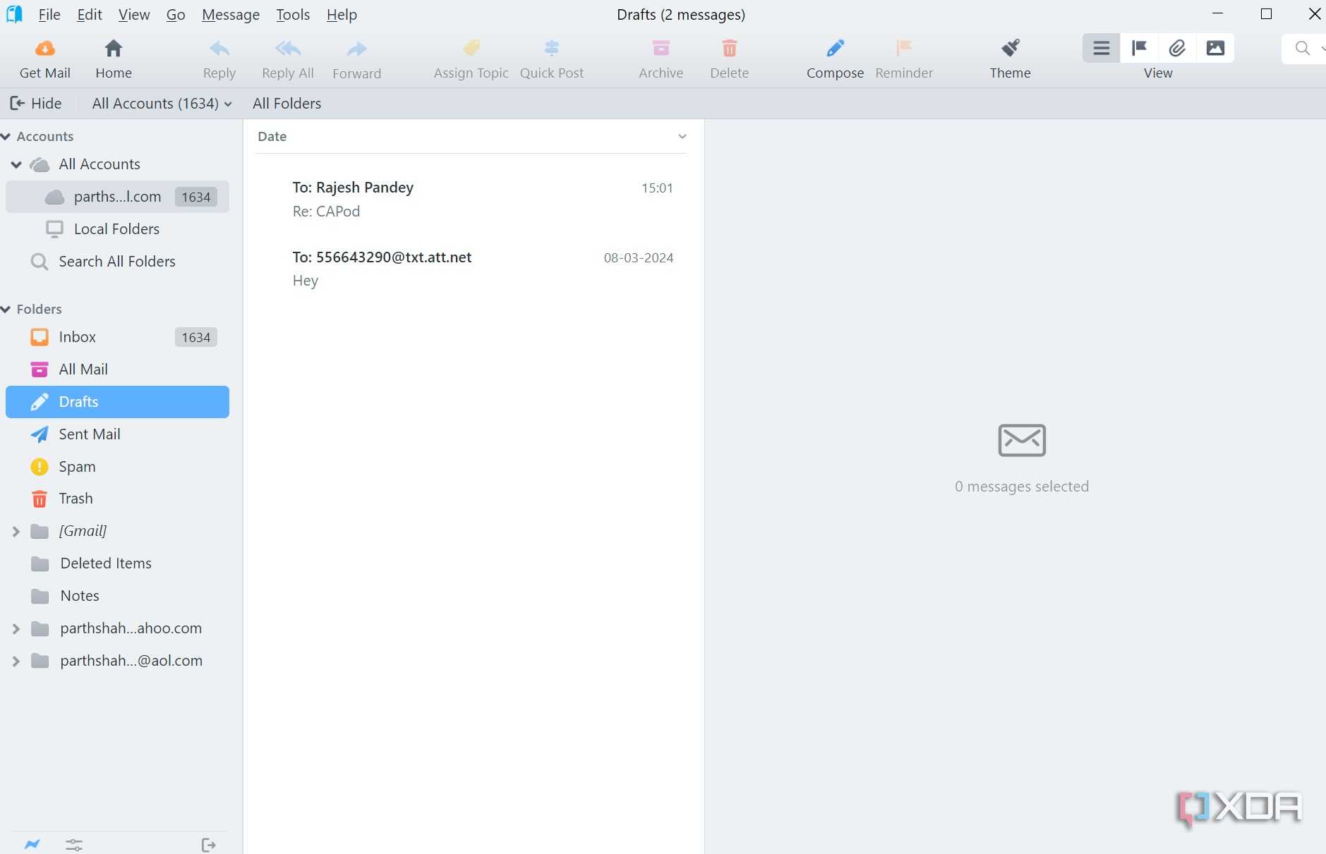 Postbox drafts