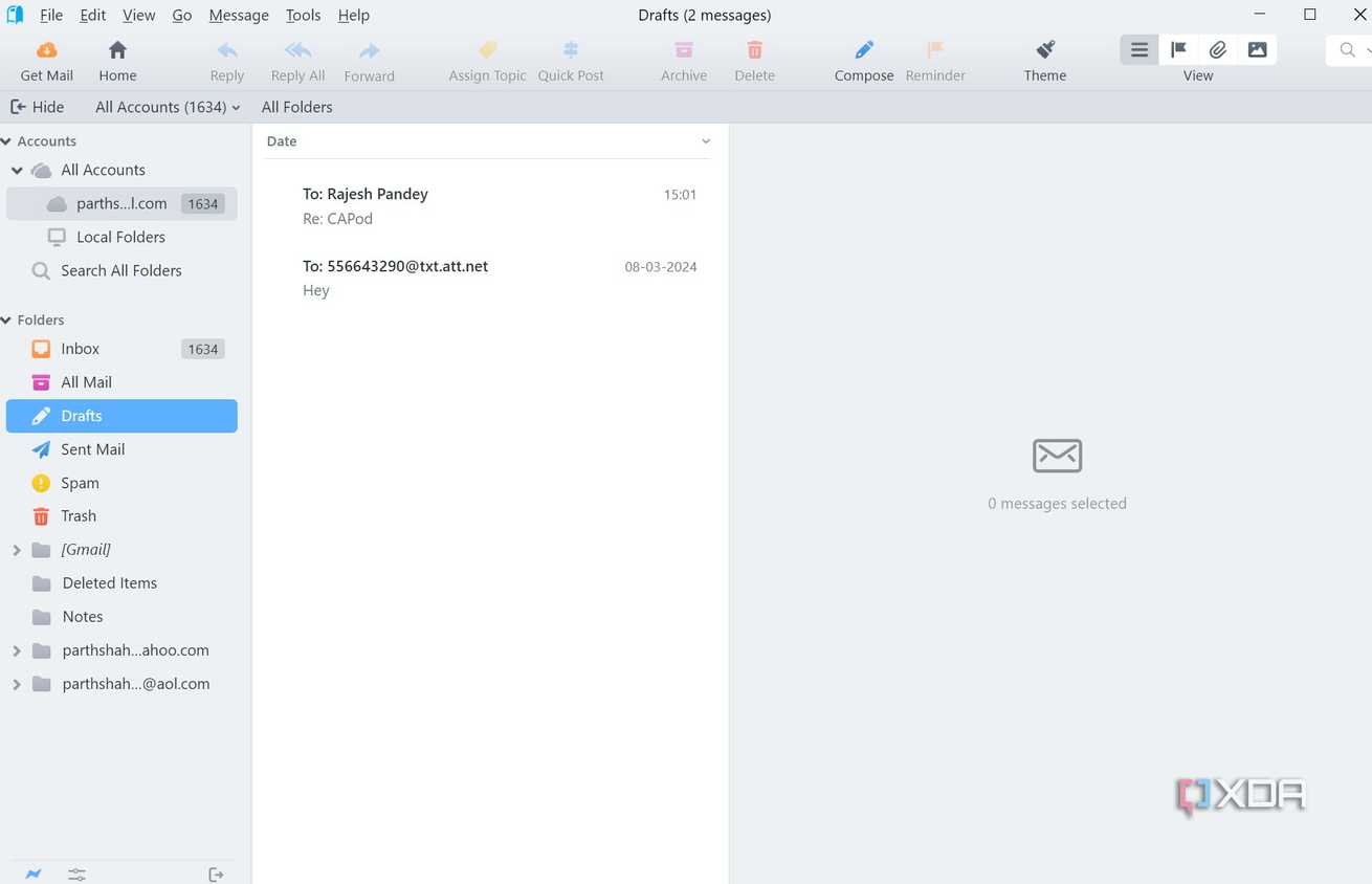Postbox drafts