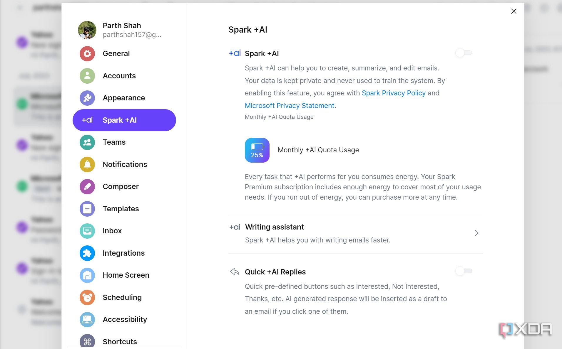 Spark AI features