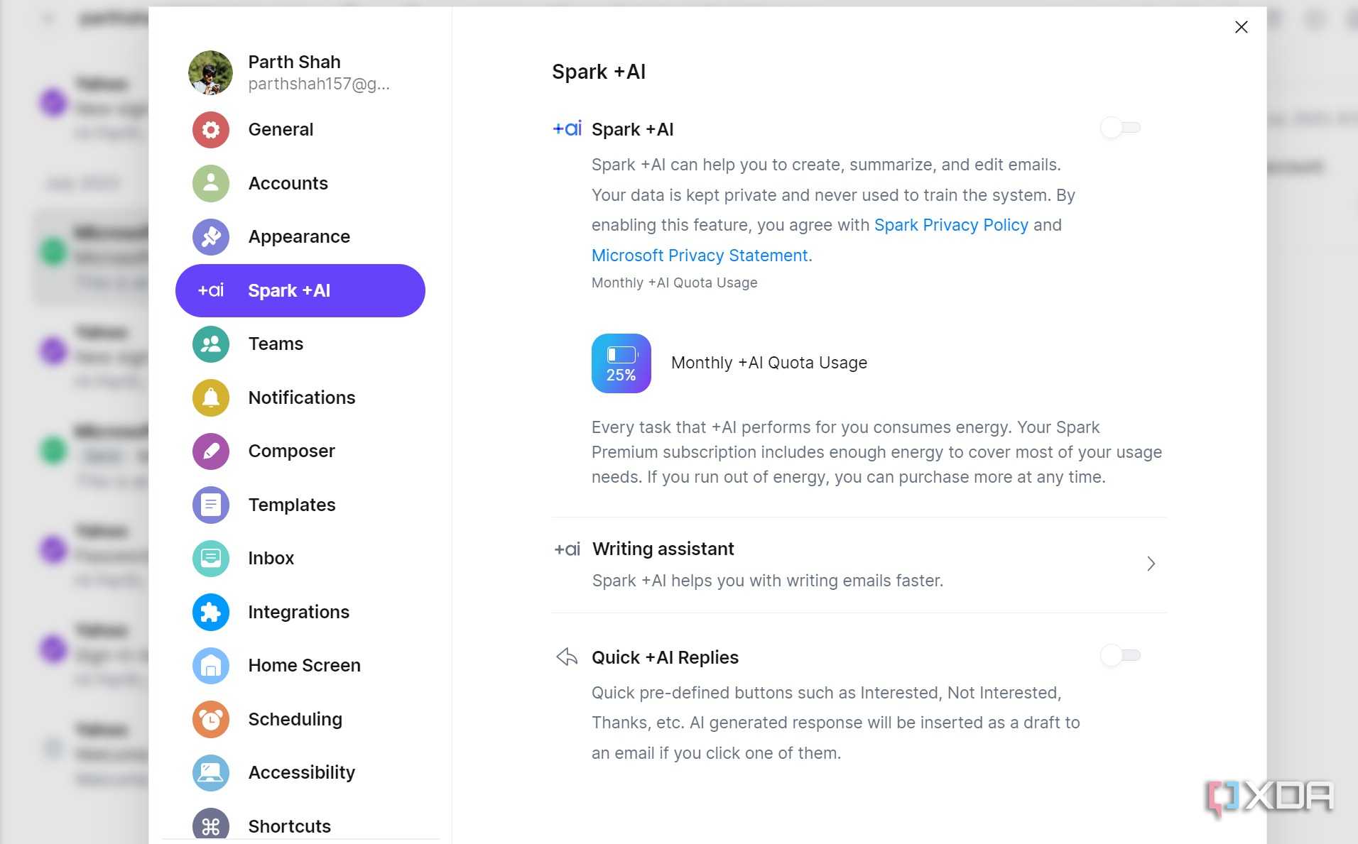 Spark AI features