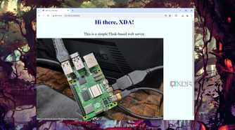 A Flask-based web server running on the Raspberry Pi 5