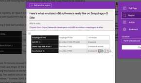 Clip an article region in OneNote