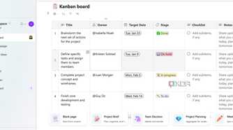 Kanban board in Microsoft Loop