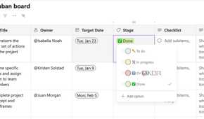change kanban board view in Microsoft Loop