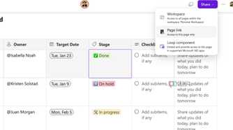 Share a Microsoft Loop page
