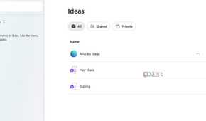 Ideas menu in Microsoft Loop