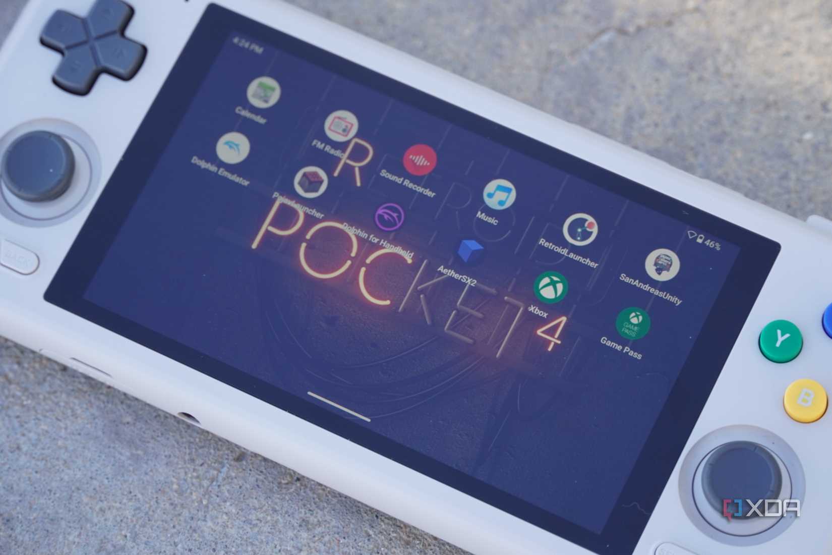 The Retroid Pocket 4 Pro display.