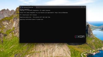 Screenshot of Windows Terminal running an SFC command