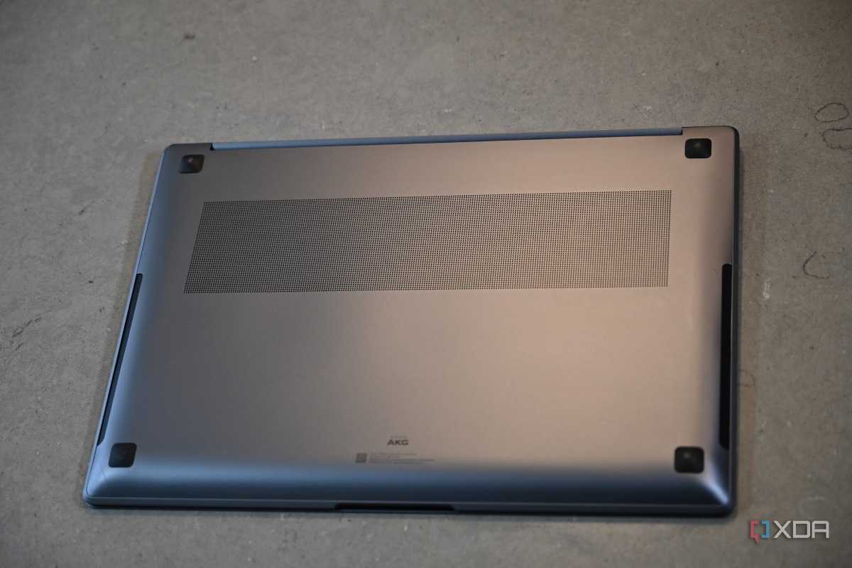 Bottom view of the Samsung Galaxy Book 4 Ultra