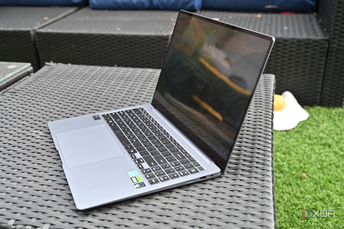 Samsung Galaxy Book 4 Ultra outdoor side view