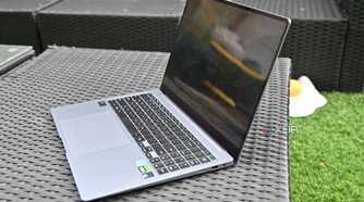 Samsung Galaxy Book 4 Ultra outdoor side view