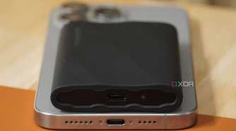 The USB-C ports on an iPhone and Samsung T9 SSD.