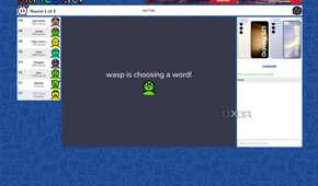 A screenshot showing the Scribbl.io gameplay.