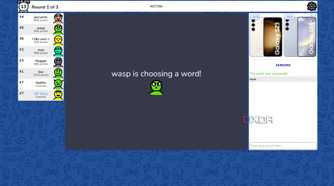 A screenshot showing the Scribbl.io gameplay.
