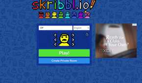 A screenshot showing the Scribbl.io main page.