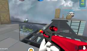A screenshot showing the Shell Shockers gameplay screen.