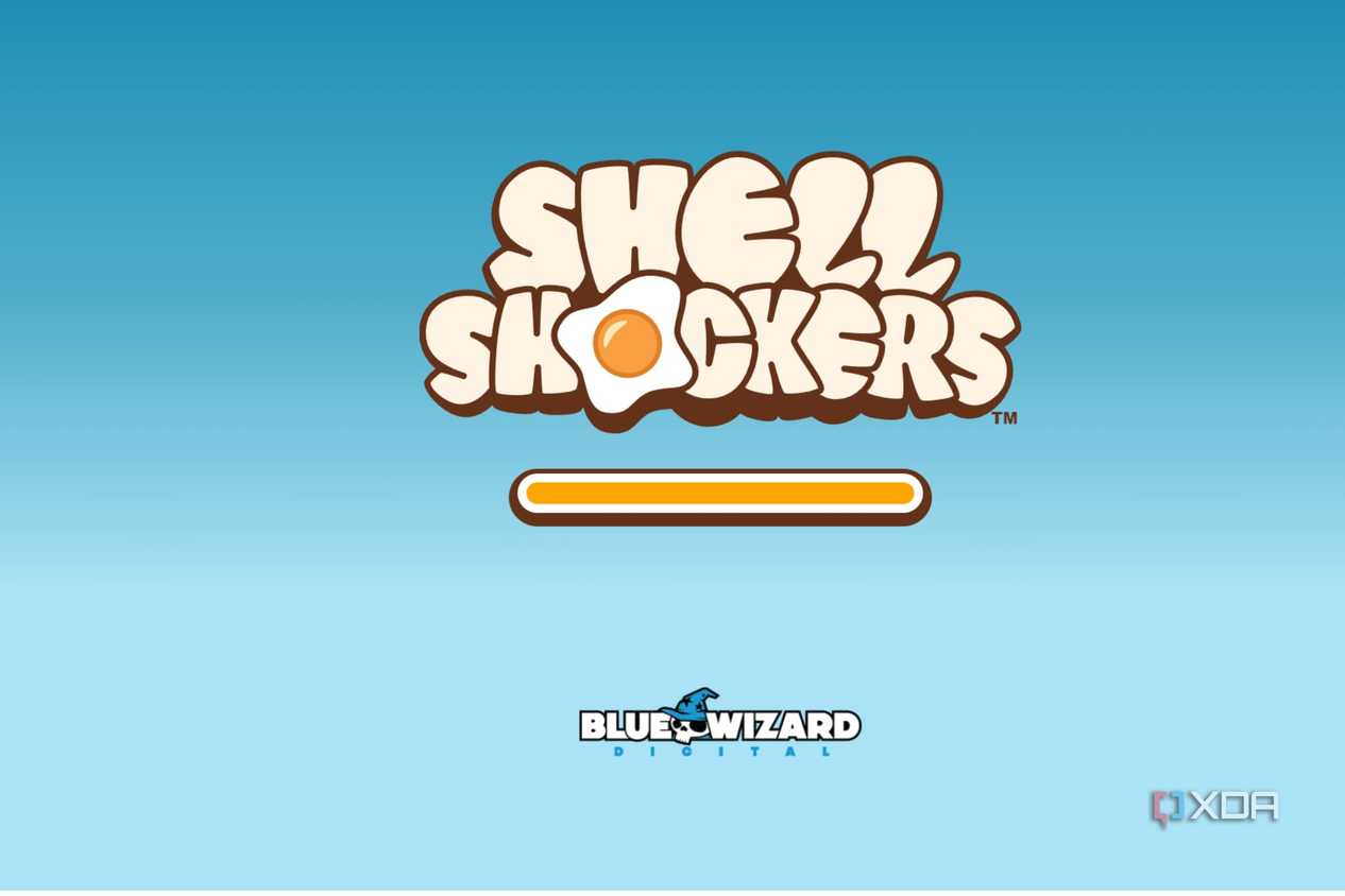 A screenshot showing the Shell Shockers loading page.