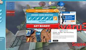 A screenshot showing the Shell Shockers main menu screen.