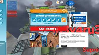 A screenshot showing the Shell Shockers main menu screen.