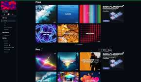 Screenshot of free and Pro SignalRGB effects