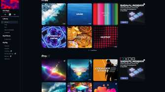Screenshot of free and Pro SignalRGB effects