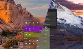 Two screenshots, one showing Start11 and the other showing StartAllBack