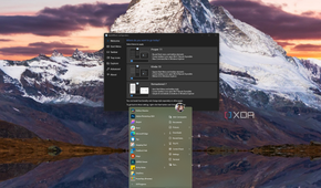 Screenshot of a Windows 11 desktop with the StartAllBack Start menu